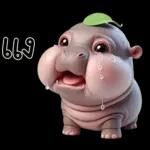 หมูดุ้งฮิปโปตัวกลมใบไม้