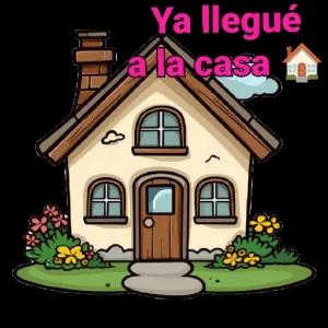 Ya llegué a la casa - getsticker.com