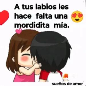 A tus labios les hace falta una mordidita mía. - getsticker.com