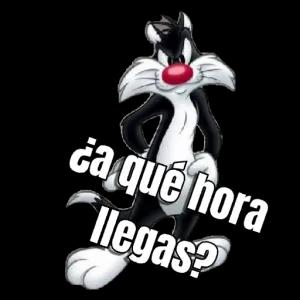 ¿a qué hora llegas? - getsticker.com