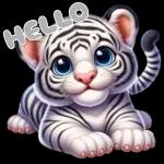 Cute little tiger sticker