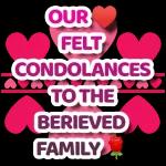OUR3FELTCONDOLANCESTO THEBERIEVEDFAMILY