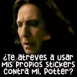 ¿Te atreves a usar Mis propios stickers Contra mí, Potter?