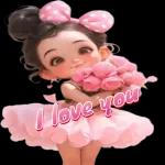 Cute little girl stickers