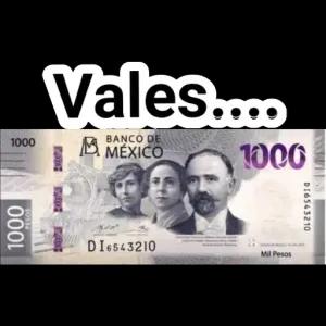 Vales.... 1000 BANCO DE B MÉXICO 1000 Er 200 1000 PESOS D16543210 Dr. D16543210 Mil Pesos  - getsticker.com