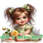 Cute little girl stickers