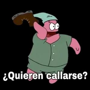 ¿Quieren callarse? - getsticker.com
