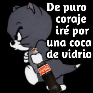De puro coraje iré por una coca de vidrio - getsticker.com