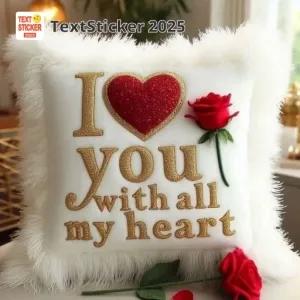 I  YOU with all my heart - getsticker.com