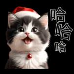 可愛的貓咪聖誕快樂