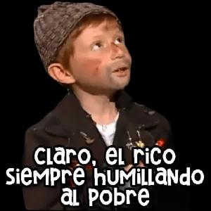 Claro, el rico Siempre humillando al pobre - getsticker.com