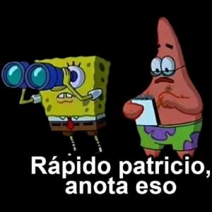 Rápido patricio, anota eso - getsticker.com
