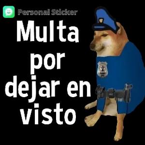 Multa por dejar en visto - getsticker.com
