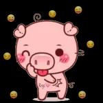 Stickers de cerdo animado