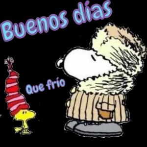 Buenos días Que frío - getsticker.com