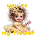 Cute little girl stickers