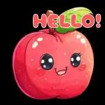 Beautiful apple stickers