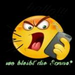 hallo!!!
Smilie
wo bleibt die Sonne?