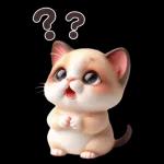 可愛的暹羅貓大貼紙