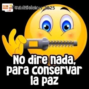 No dire nada, para conservar la paz - getsticker.com