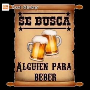 SE BUSCA ALGUIEN PARA BEBER - getsticker.com