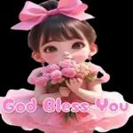 Cute little girl stickers