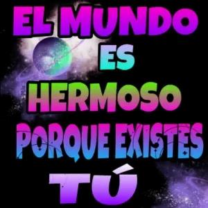 EL MUNDO ES HERMOSO PORQUE EXISTES TÚ - getsticker.com