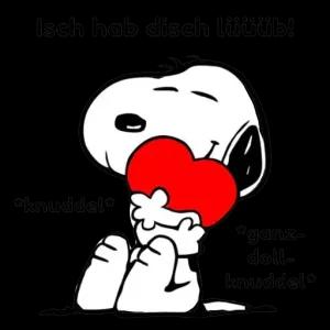 Isch hab disch lüüüb! *knuddel* O *ganz- doll- knuddel* - getsticker.com