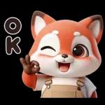 可愛紅色小狐狸