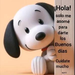 ¡Hola! solo me asomé para darte los Buenos días Cuídate mucho N.A.C. - getsticker.com