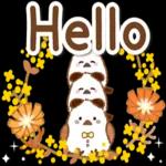 秋天的溫柔長尾山雀問候貼圓