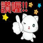 可愛白貓實用問候語貼圖