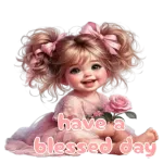 Cute little girl stickers