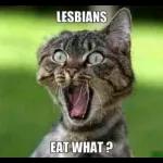 Lesbians eat what?