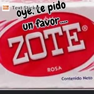 Text Sucker Text Sticker oye, pido un favor.... ZOTE ROSA ® Contenido Neto - getsticker.com
