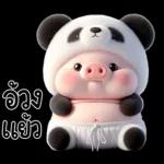 หมูแพนด้าน่ารักจังเลย