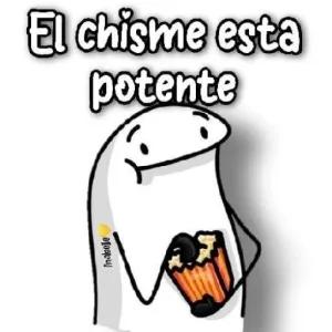 El chisme esta potente - getsticker.com