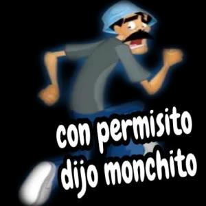 con permisito dijo monchito - getsticker.com