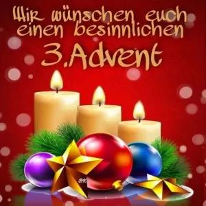 Wir wünschen euch einen besinnlichen 3. Advent - getsticker.com