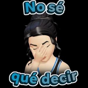 No sé qué decir - getsticker.com