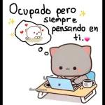 Ocupado pero siempre pensando en ti.  @soloamorc