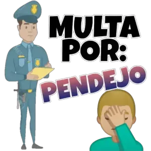 MULTA POR: PENDEJO - getsticker.com