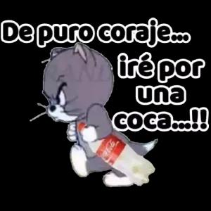 De puro coraje... iré por una coca...!! - getsticker.com