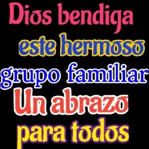 Dios bendiga este hermoso grupo familiar Un abrazo para todos - getsticker.com
