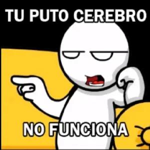 TU PUTO CEREBRO NO FUNCIONA - getsticker.com