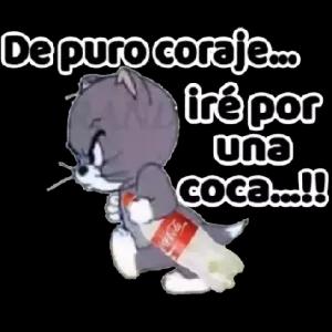 De puro coraje... iré por una coca...!! - getsticker.com