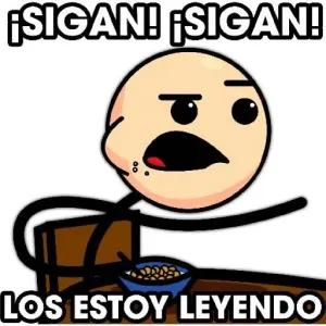 ¡SIGAN! ¡SIGAN! LOS ESTOY LEYENDO - getsticker.com