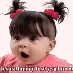 Jesus María y José y su burro