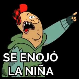 SE ENOJÓ LA NIÑA - getsticker.com