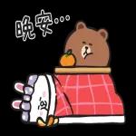 LINE FRIENDS 加油打氣冬季貼圖